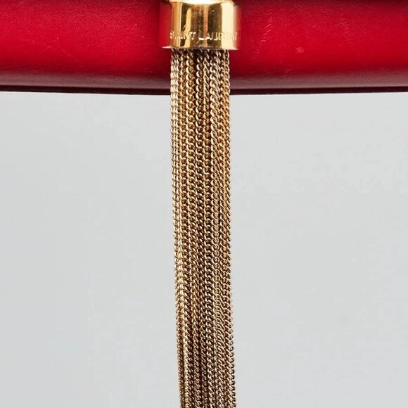 Yves Saint Laurent Red Leather Monogram Medium Kate Tassel Bag - Picture 5 of 11